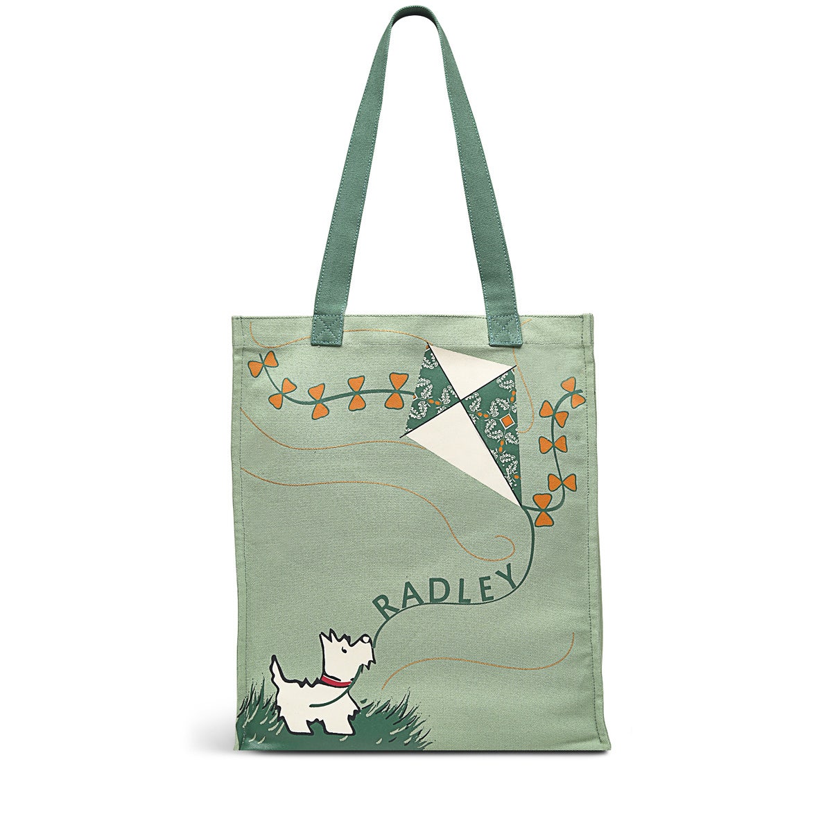 Green Fig Medium Open Top Tote Kite Flying SS23 Radley London